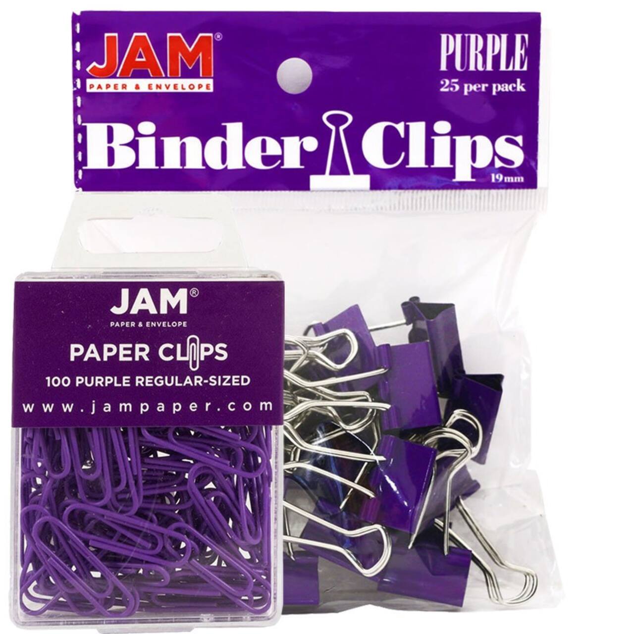 JAM Paper Desk Essentials Paper Clips & Binder Clips Kit